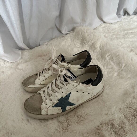 Superstar leather trainers Golden Goose White size 36 EU in   Superstar Leather Low-Top Sneakers EU 36
